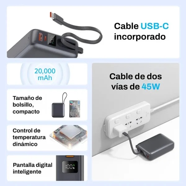 QCY PB20A Power Bank 20000Mah/45w